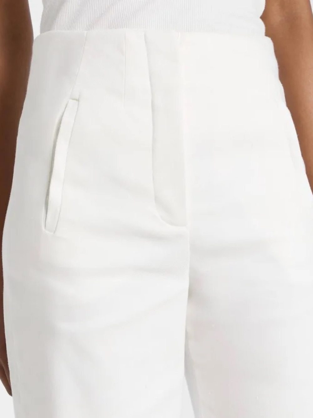 Veronica Beard Jude Wide-Leg Pants in White 8 - Picture 6 of 11